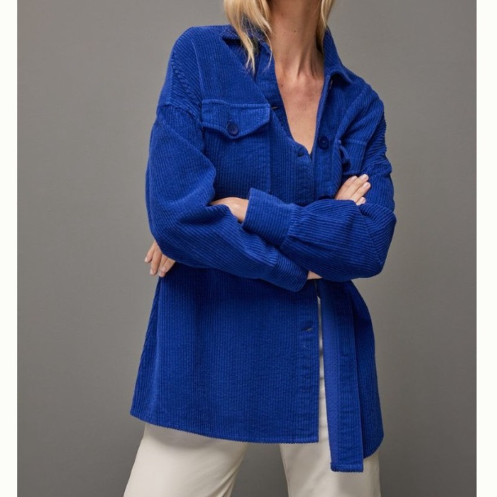 Anthro Corduroy Shirt Jacket